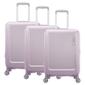 (3 pack) American Tourister Ikon 20" Hardside Spinner Luggage, Purple