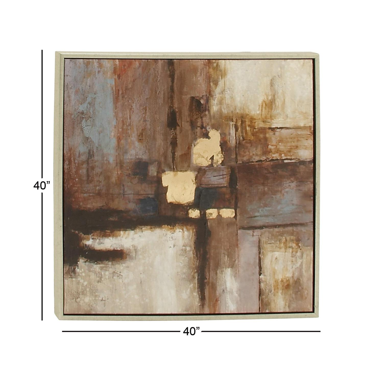 40" x 40" Abstract Framed Wall Art with Silver Frame, by DecMode - Image 5