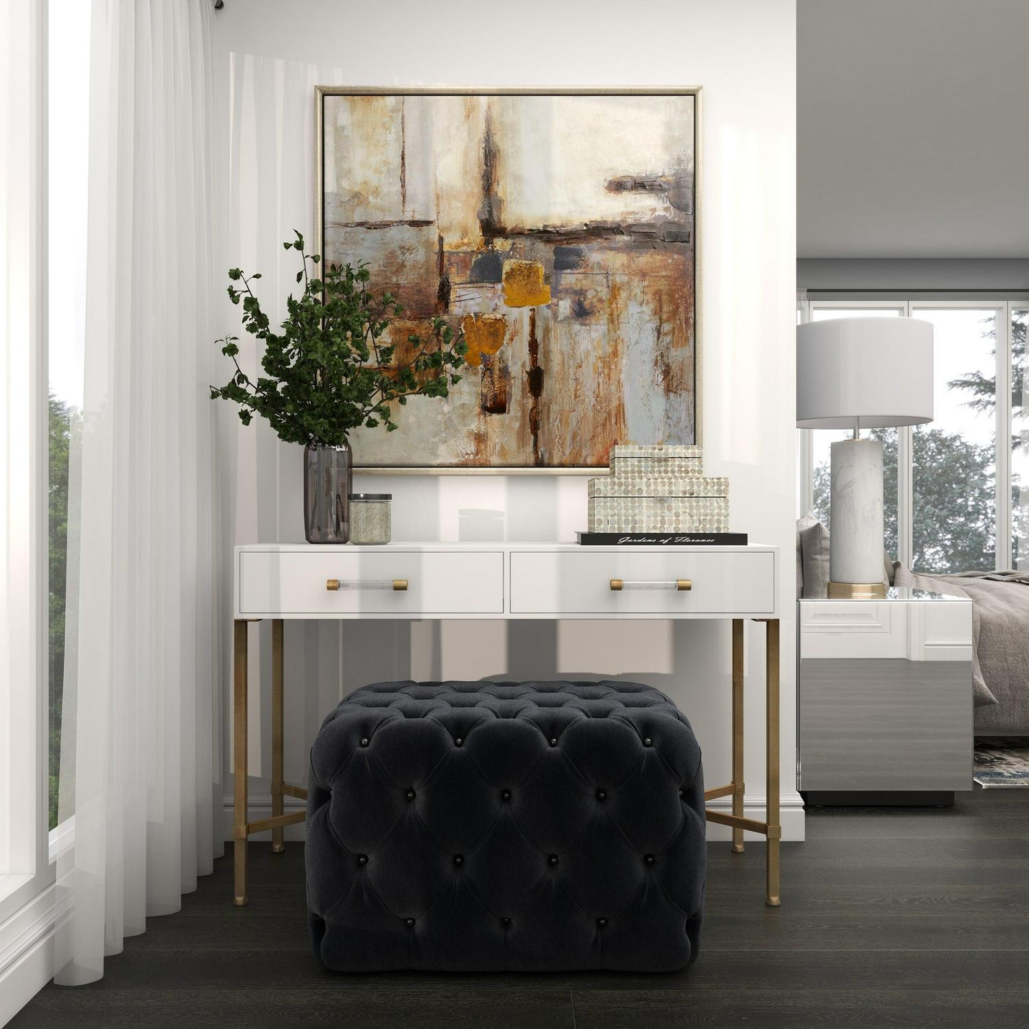 40" x 40" Abstract Framed Wall Art with Silver Frame, by DecMode - Image 15