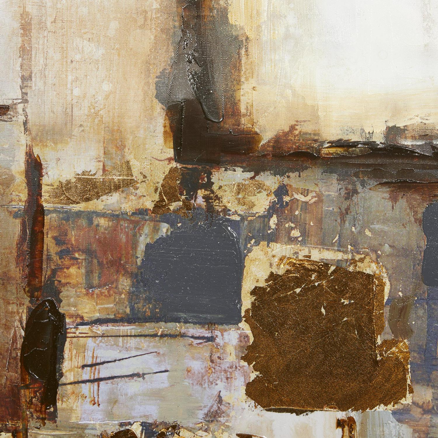 40" x 40" Abstract Framed Wall Art with Silver Frame, by DecMode - Image 6