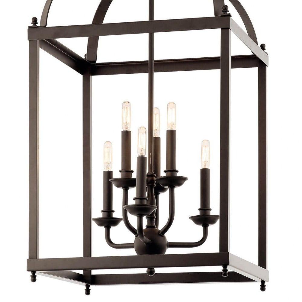 42568NI-Kichler Lighting-Larkin - 6 Light X-Large Cage Foyer with Traditional Design-36.25 inches tall by 18 inches wide-Brushed Nickel Finish - Image 9