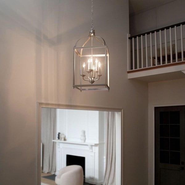 42568NI-Kichler Lighting-Larkin - 6 Light X-Large Cage Foyer with Traditional Design-36.25 inches tall by 18 inches wide-Brushed Nickel Finish - Image 6