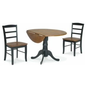 42" Dual Drop Leaf Table with 2 Madrid Chairs