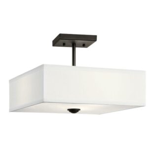 43691OZ-Kichler Lighting-Shailene - 3 Light Semi-Flush Mount - 14 inches wide-Olde Bronze Finish