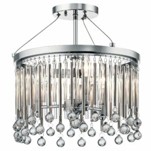 43726CH-Kichler Lighting-Piper - 4 Light Semi-Flush Mount - 15 inches wide-Chrome Finish