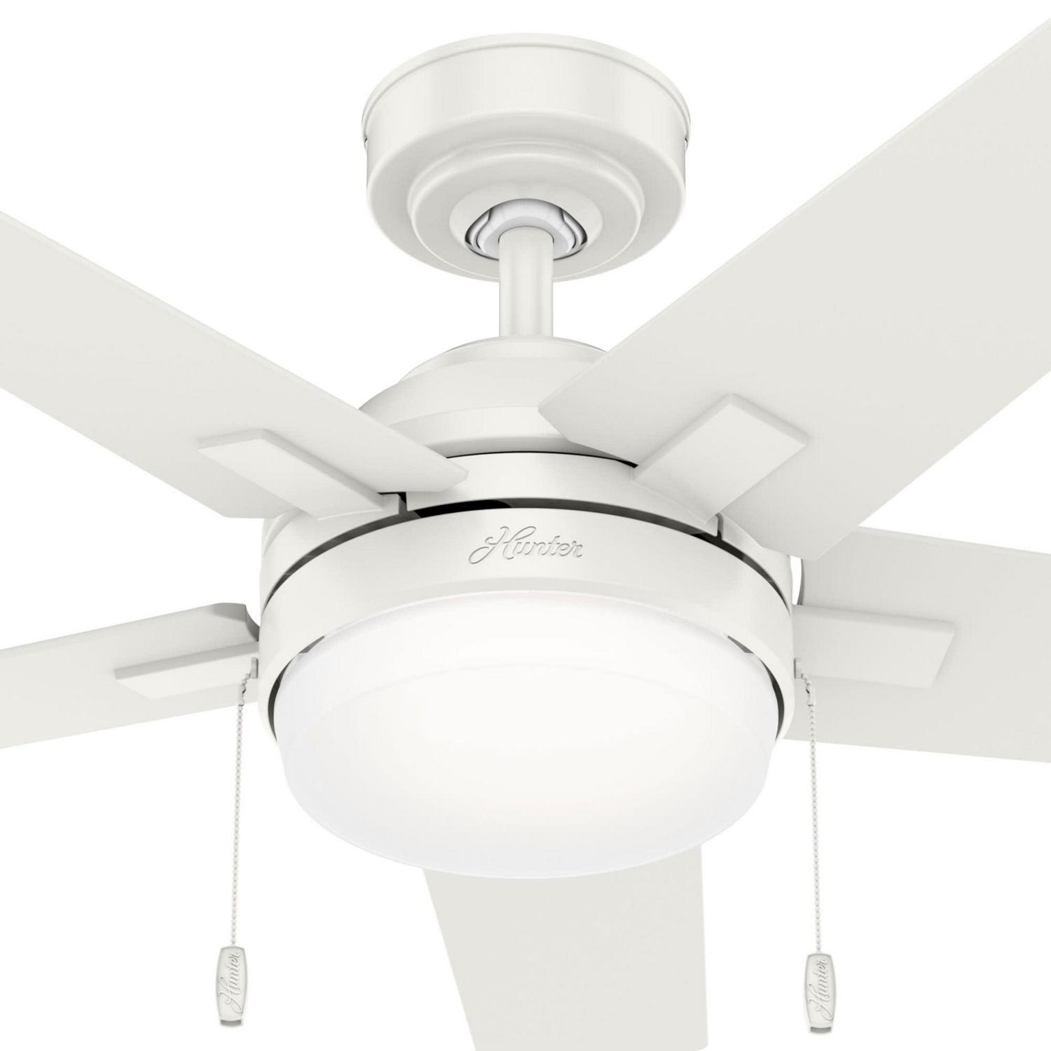 Hunter Fan Barlett Ceiling Fan 44In Brushed Nickel Light Gray Oak - Image 6