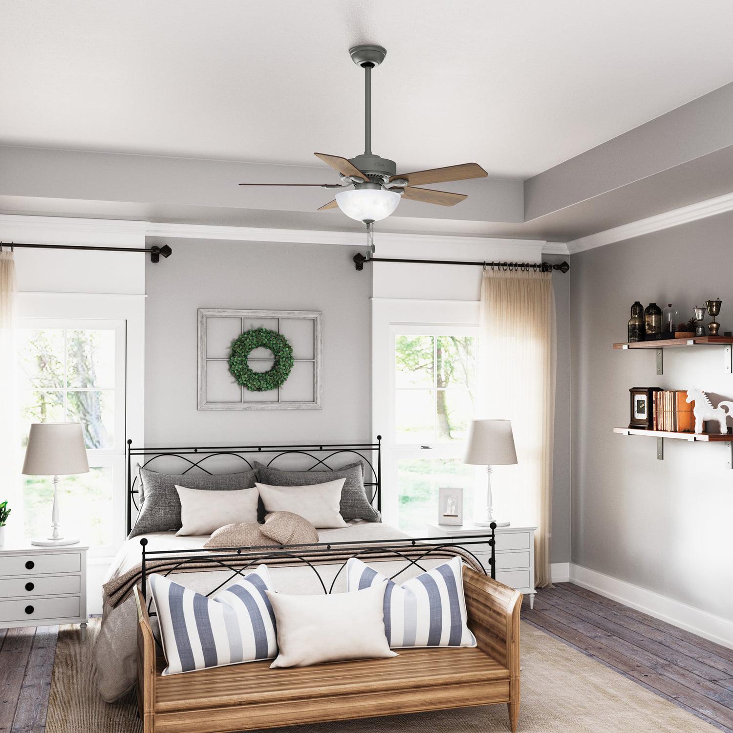 Hunter - Swanson Indoor Ceiling Fan With Light, 44-inch, Matte Silver, Casual-style, 3-speed WhisperWind Motor, 50904, for living rooms, bedrooms, home offices, kitchens - Image 11