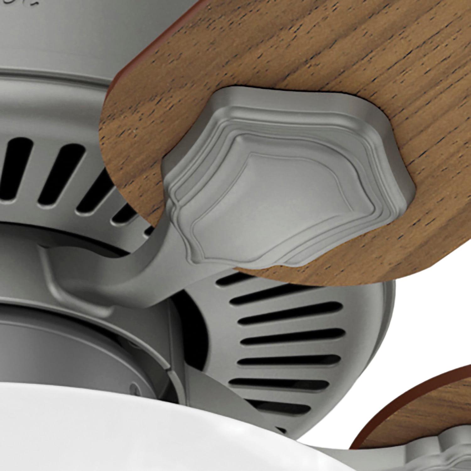 Hunter - Swanson Indoor Ceiling Fan With Light, 44-inch, Matte Silver, Casual-style, 3-speed WhisperWind Motor, 50904, for living rooms, bedrooms, home offices, kitchens - Image 7