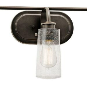 45459OZ Kichler Lighting Braelyn - 3 Light Bath Vanity Approved for Damp Locations - with Vintage Industrial inspirations - 10.25 inches tall by 24