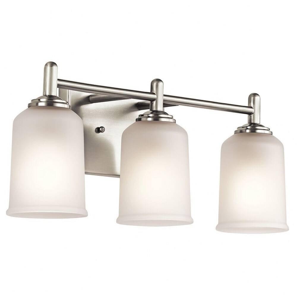 45574BK Kichler Lighting Shailene - 3 Light Bath Vanity Approved for Damp Locations - with Transitional inspirations - 8.25 inches tall by 21 inches - Image 5