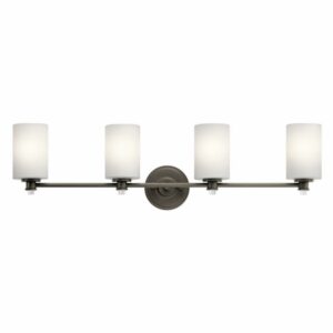 45924OZ-Kichler Lighting-Joelson - 4 Light Swing Arm Bath Vanity Approved for Damp Locations - with Transitional inspirations - 9.25 inches tall by 34