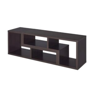 Velma Convertible TV Console and Bookcase Cappuccino