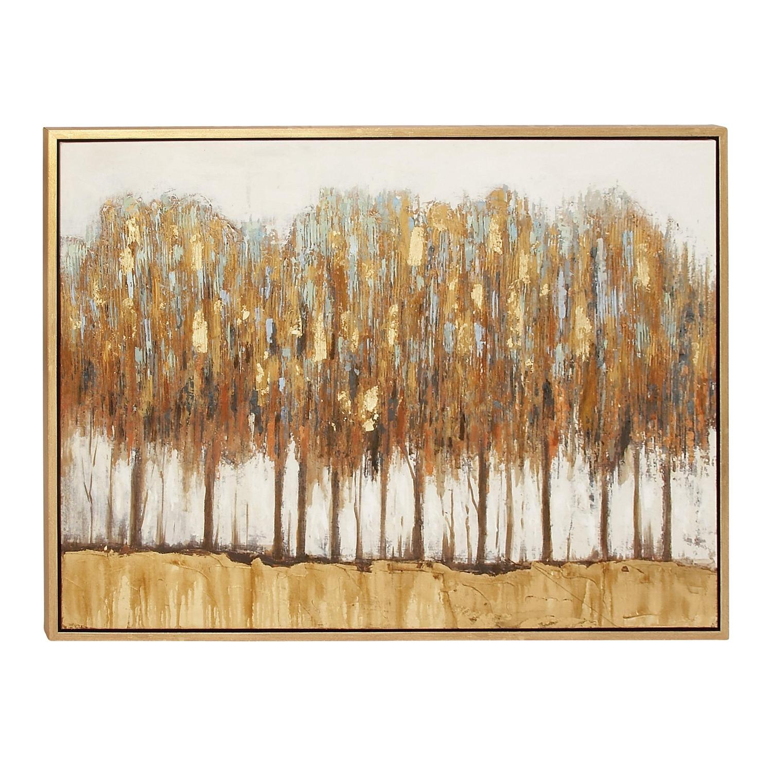 47" x 36" Tree Framed Wall Art with Gold Frame, by DecMode - Image 5