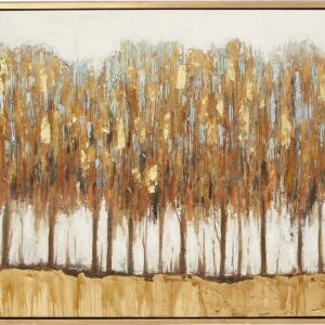 47" x 36" Tree Framed Wall Art with Gold Frame, by DecMode