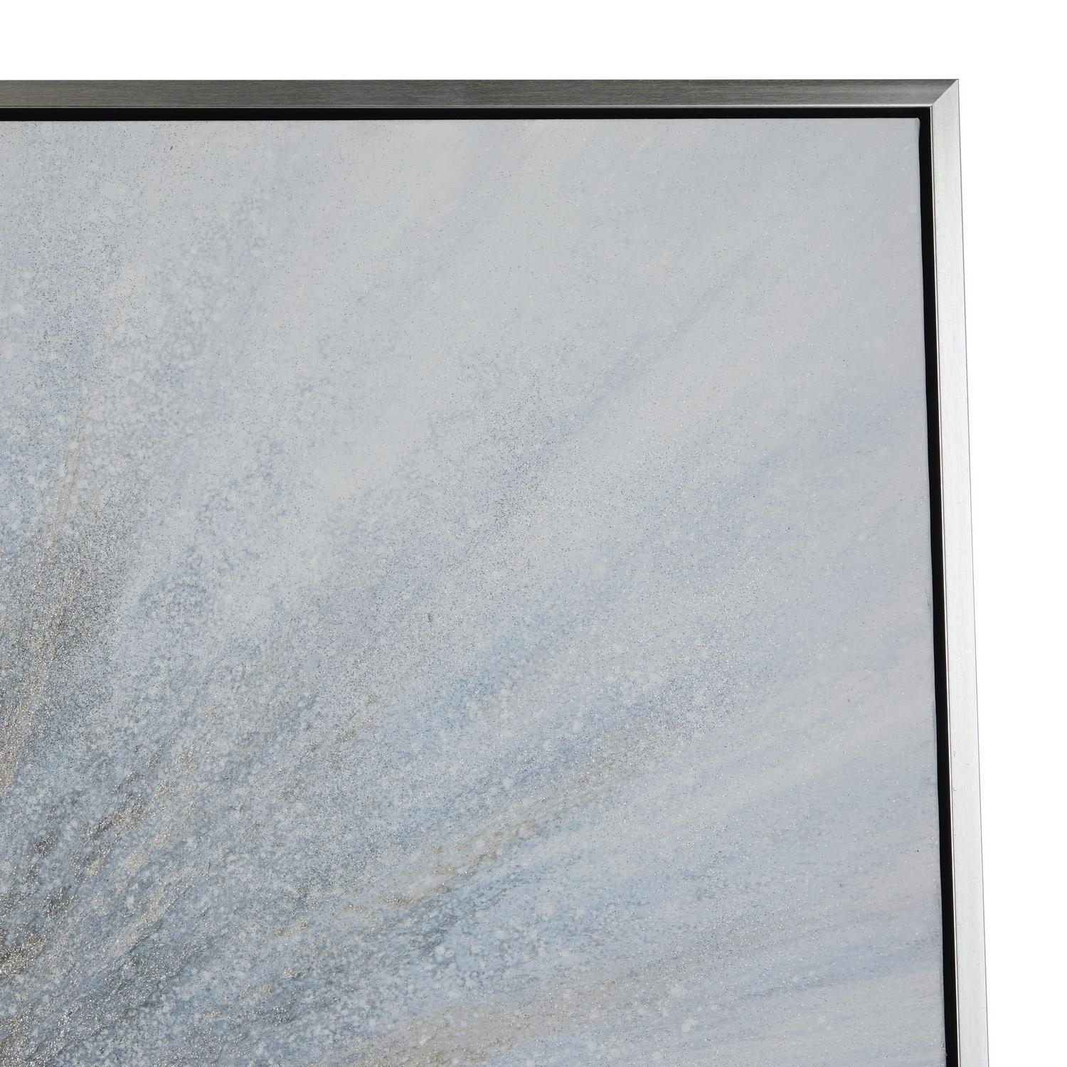 47" x 47" Radial Starburst Framed Wall Art with Silver Frame, by DecMode - Image 7