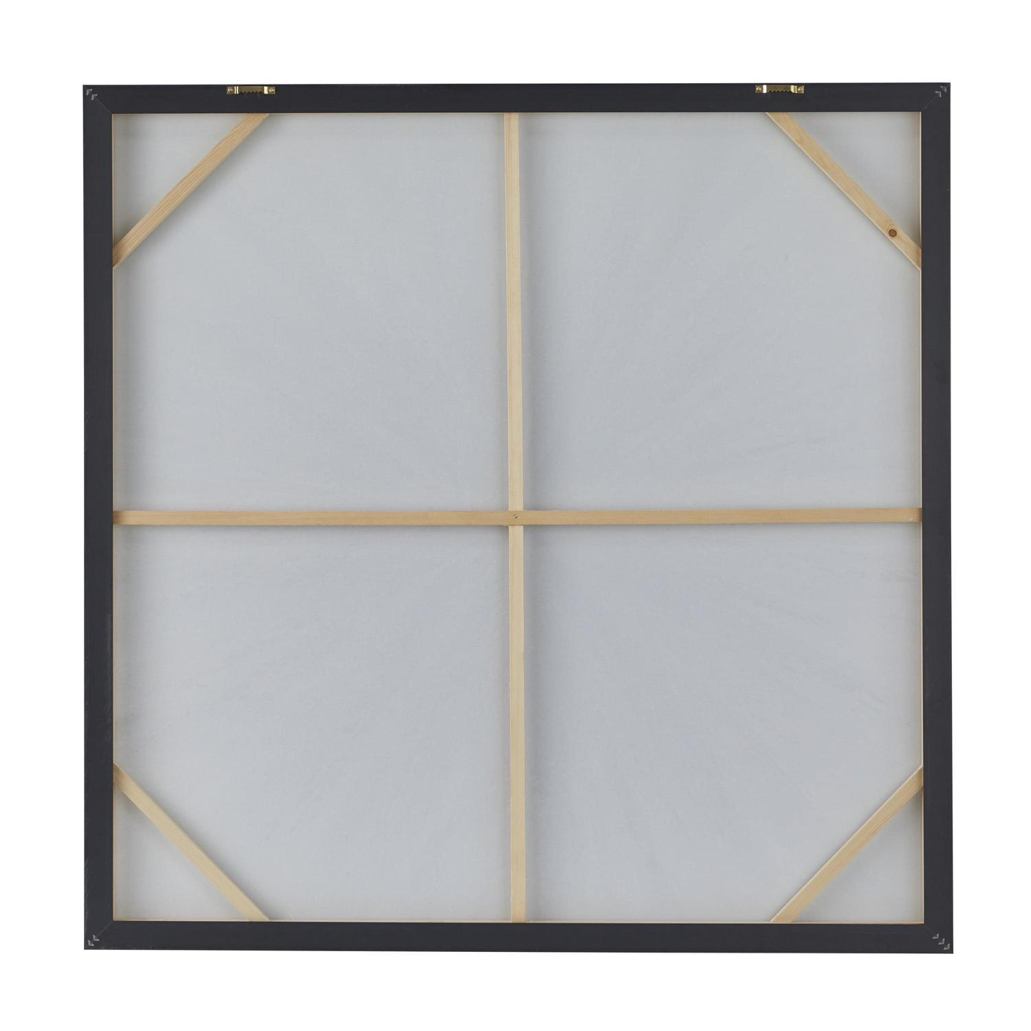 47" x 47" Radial Starburst Framed Wall Art with Silver Frame, by DecMode - Image 9