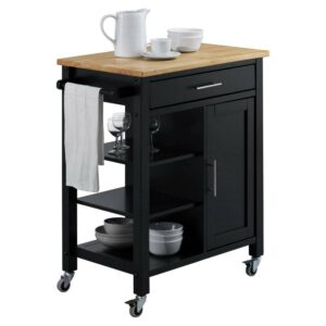 4D Concepts Edmonton Kitchen Cart - Black