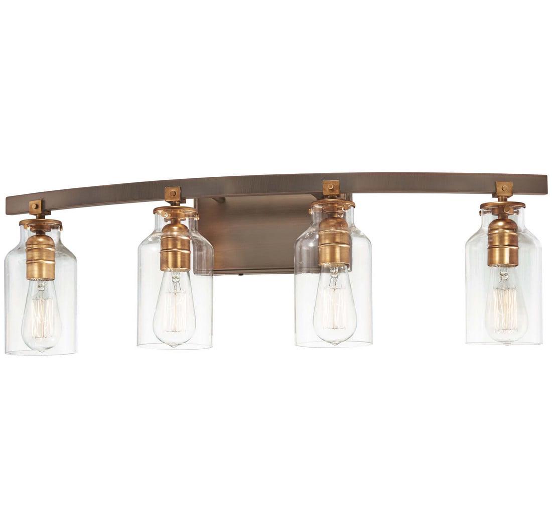 4 Light Bath Vanity Approved For Damp Locations In Traditional Style 9.25 Inches Tall By 30.25 Inches Wide Minka Lavery 3554-588 - Image 2