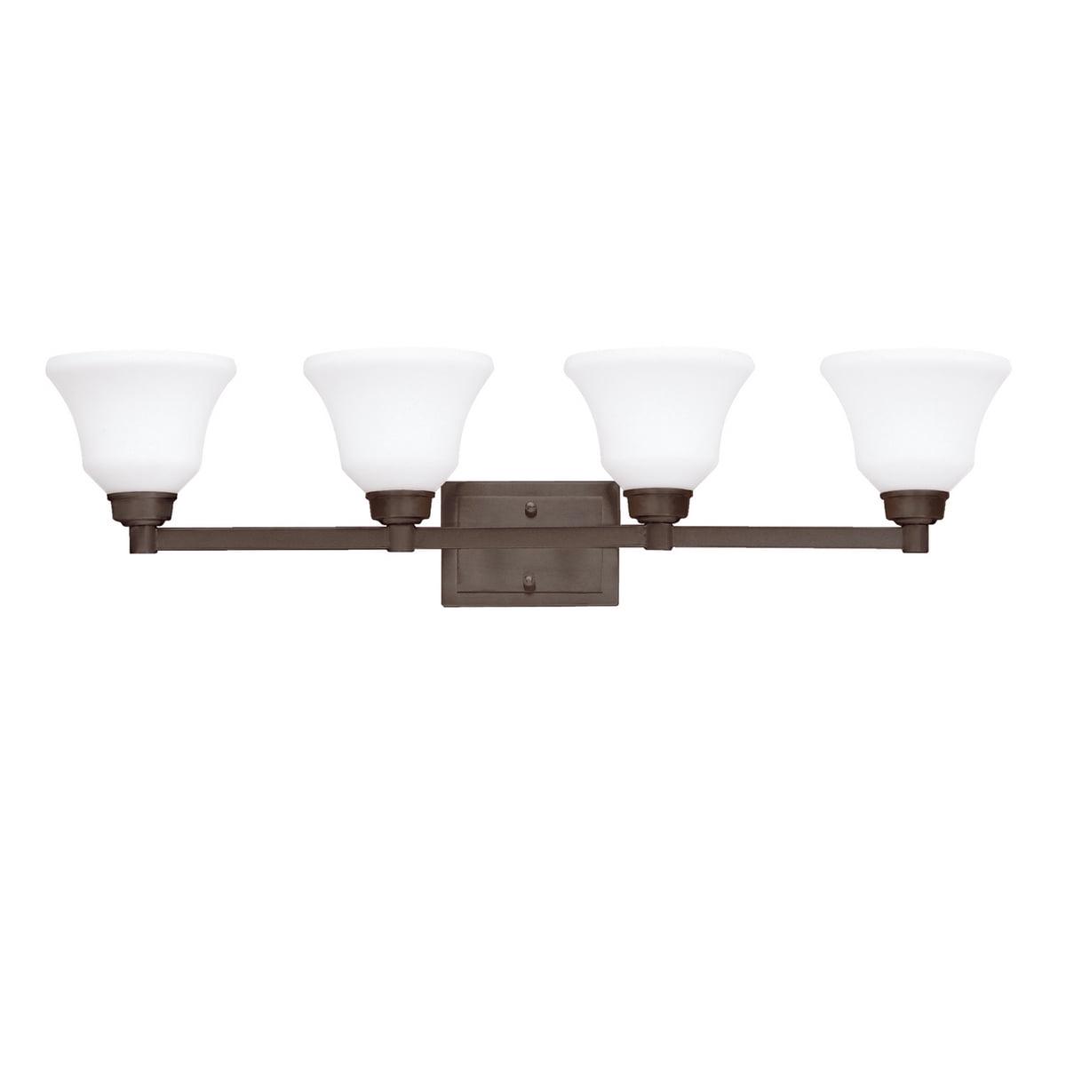 4 Light Bath Vanity Approved For Damp Locations With Transitional Inspirations 8.5 Inches Tall By 35 Inches Wide-Olde Bronze Finish-Incandescent - Image 2