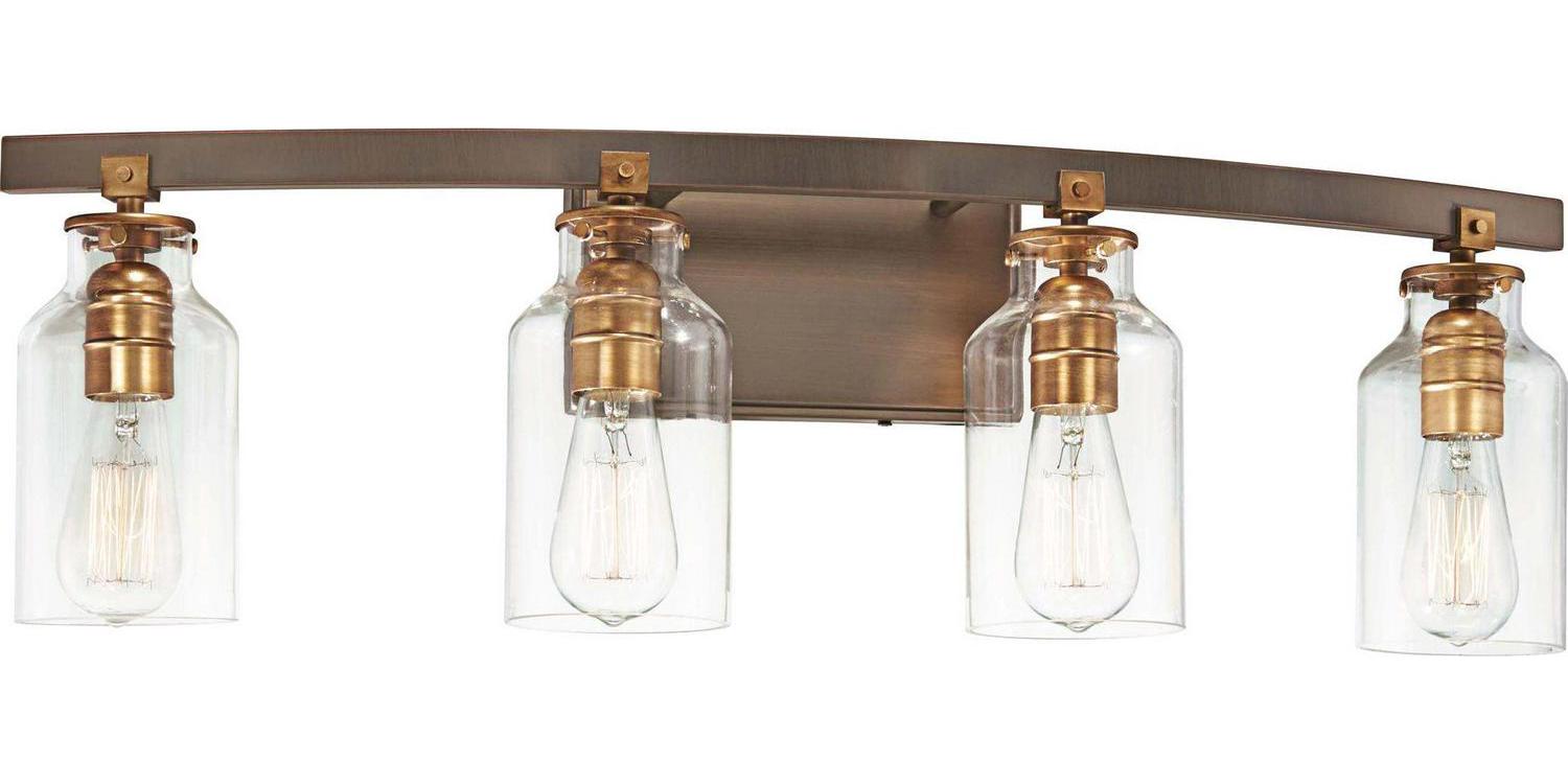 4 Light Bath Vanity Approved For Damp Locations In Traditional Style 9.25 Inches Tall By 30.25 Inches Wide Minka Lavery 3554-588