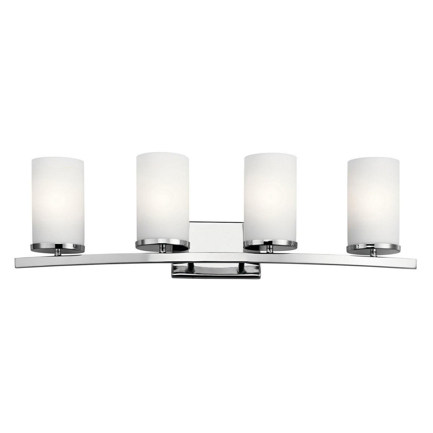 45498CH Kichler Lighting Crosby - 4 Light Bath Vanity Approved for Damp Locations - with Contemporary inspirations - 31 inches wide-Chrome Finish