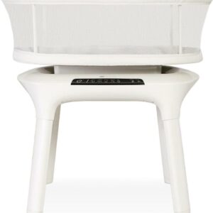 4moms MamaRoo Sleep Bassinet, Baby Bedside Bassinet, Supports Babys Sleep with Adjustable Features 5 Motions, 5 Speeds, 4 Soothing Sounds and 2 Heights