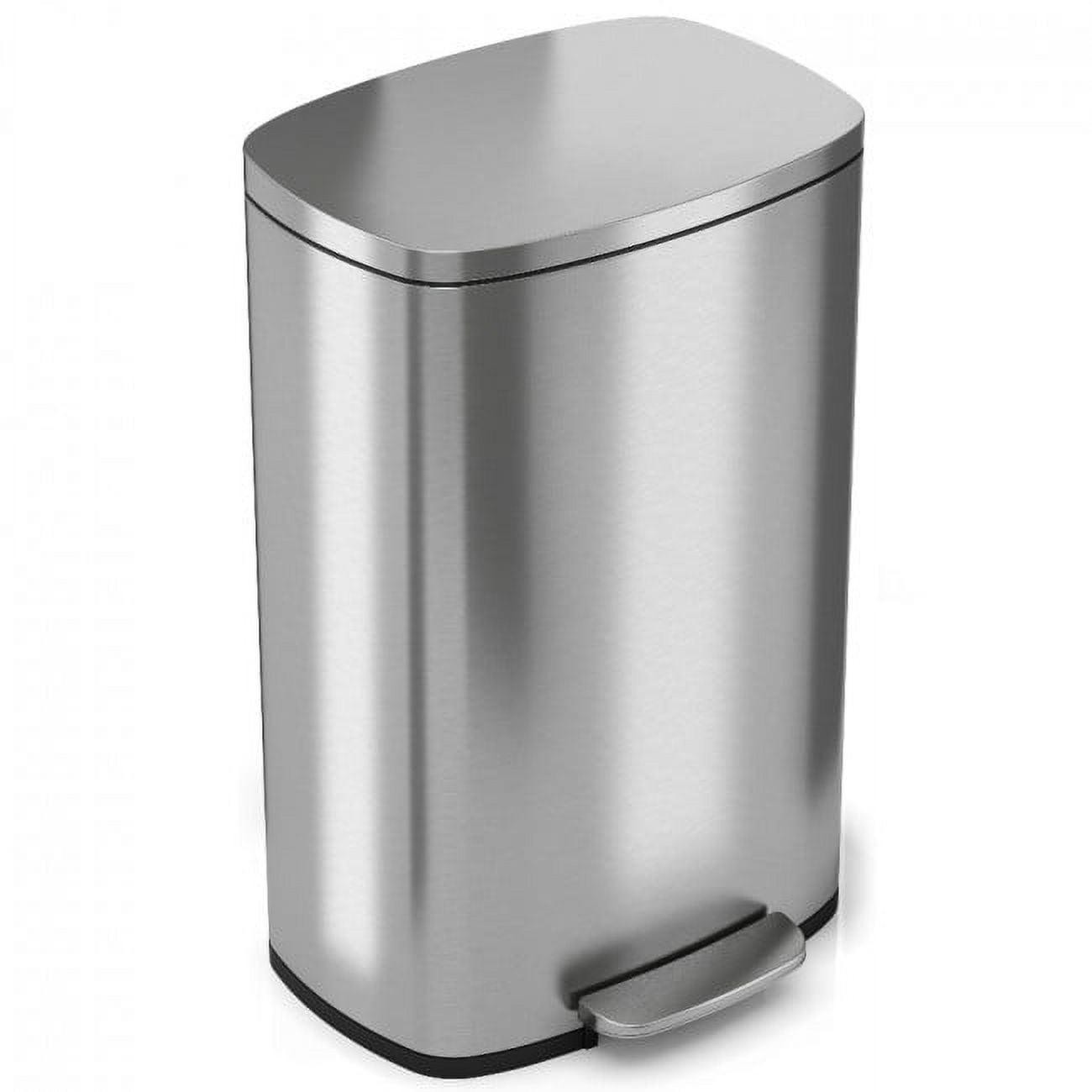 50 Liter SoftStep Stainless Steel Kitchen Trash Can
