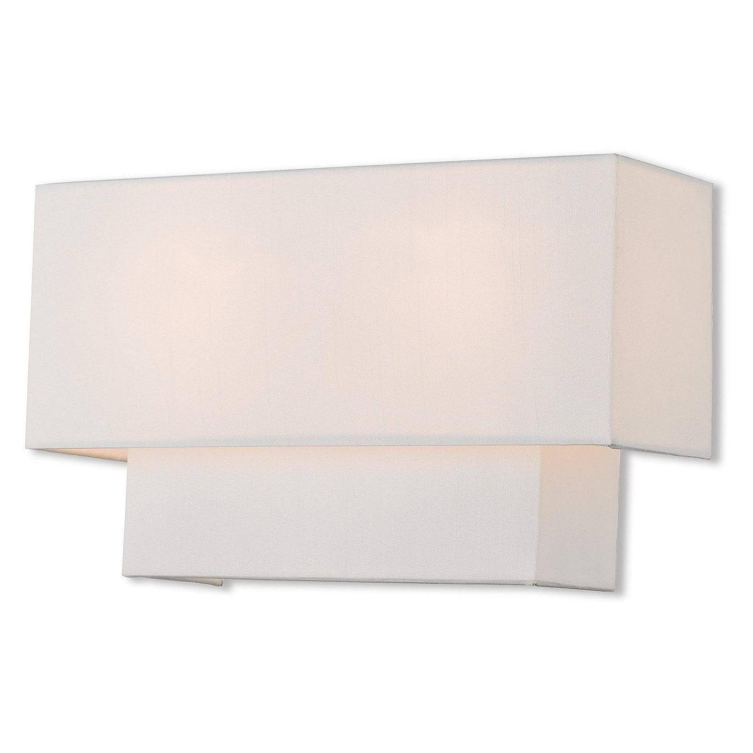 Livex Lighting Claremont 2 Light ADA Wall Sconce in Brushed Nickel - Image 2