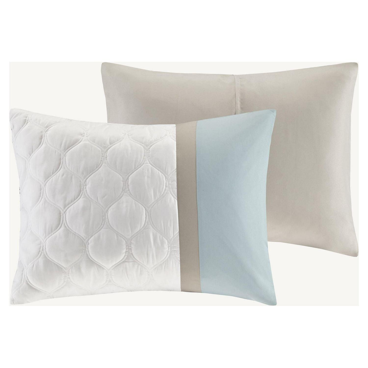 510 Design Stacie Damask 8 Piece Bedding Comforter Set | Blue - Image 5