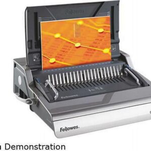 Fellowes Galaxy Electric Comb Binding Machine 25 Sheets Punched with Starter Pack, Gray