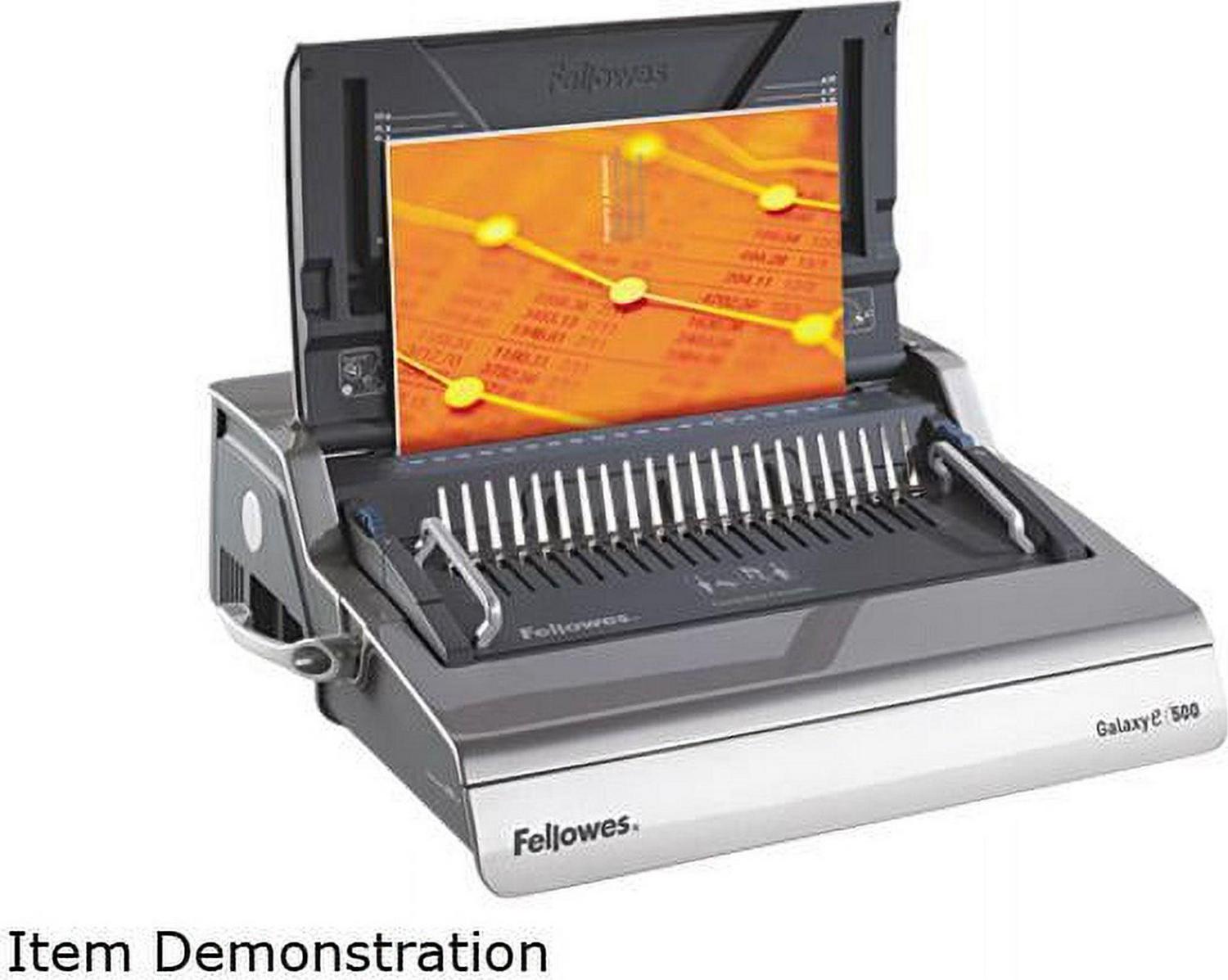 Fellowes Galaxy Electric Comb Binding Machine 25 Sheets Punched with Starter Pack, Gray