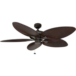 52" Honeywell Palm Island Bronze Tropical Ceiling Fan