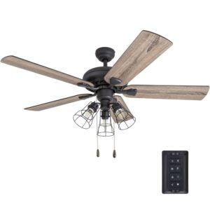 52" Prominence Home Lincoln Woods Aged Bronze Ceiling Fan