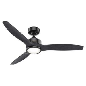 52in Park View Ceiling Fan in Matte Black with LED Light Kit