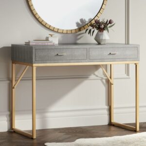 3169-022-Elk Home-Sands Point - Transitional Style w/ Luxe/Glam inspirations - Metal and Wood Desk - 32 Inches tall 42 Inches wide
