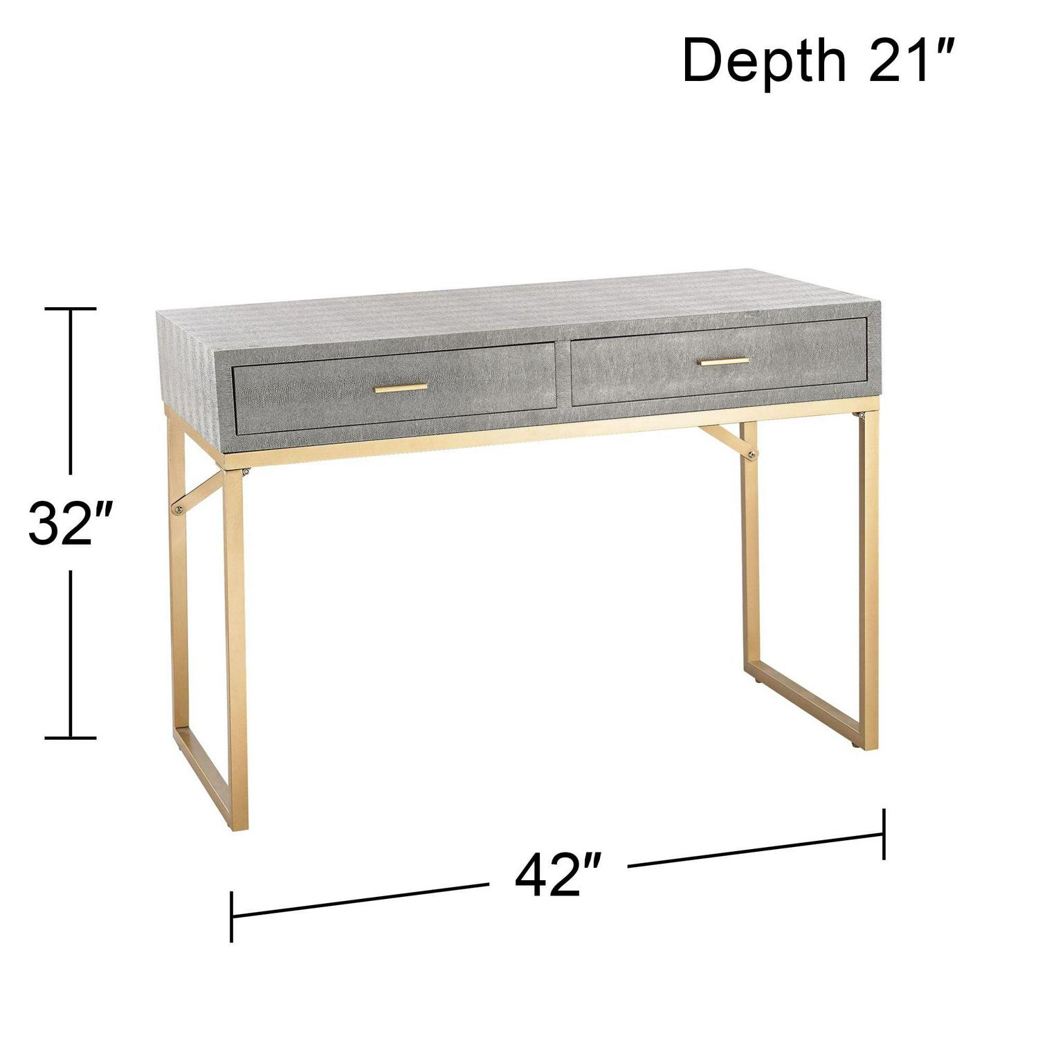 3169-022-Elk Home-Sands Point - Transitional Style w/ Luxe/Glam inspirations - Metal and Wood Desk - 32 Inches tall 42 Inches wide - Image 4