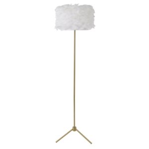 59" Fiona Feather Shaded Tri Leg Floor Lamp