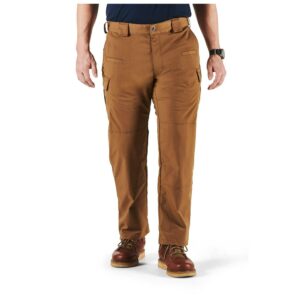 5.11 Work Gear Men's Stryke Pants, Adjustable Waistband, Stretchable Flex-Tac Fabric, Battle Brown, 32W x 30L, Style 74369
