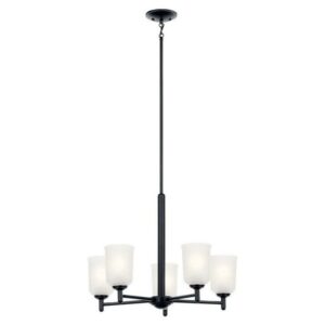 43671BK-Kichler Lighting-Shailene - 5 light Medium Chandelier - 23.5 inches wide-Black Finish -Traditional Installation