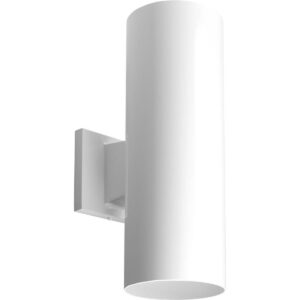 Progress Lighting Cylinder White Contemporary/Modern Outdoor w/ 2 Light 75W - P5675-30
