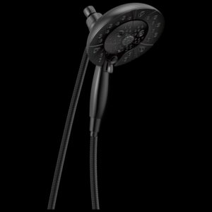 5-Spray H2Okinetic® In2ition® Two-in-One Shower in Matte Black 58480-BL-PK