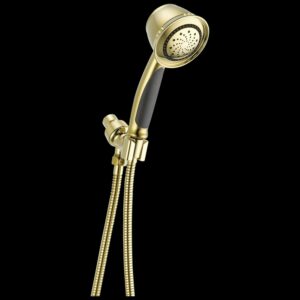 5-Spray Premium Shower Mount Hand Shower in Polished Brass 59355-PB-PK