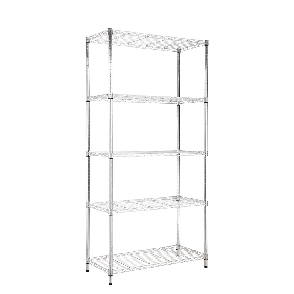 5 tier chrome utility wire shelving unit 18x36x72in - Image 11
