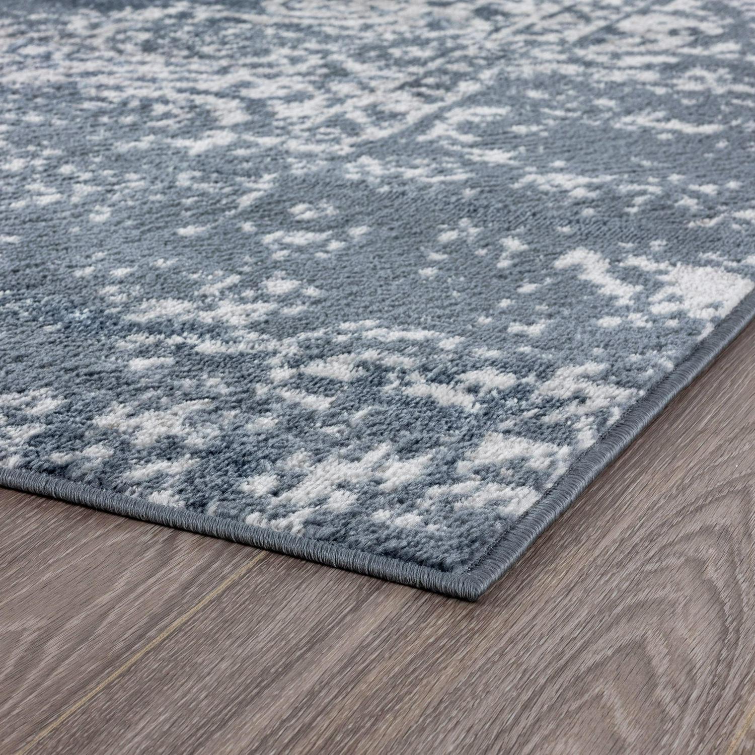 Bliss Rugs Bohemian Traditional Medallion Area Rug, Indoor Rugs for Living Room, Dining Room, Bedroom | Blue, 5' x 7' (5'3''x7'3'') - Image 4