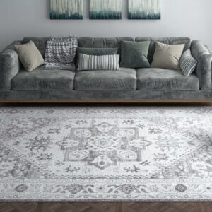 5x7 Modern Gray Area Rugs for Living Room | Bedroom Rug | Dining Room Rug | Indoor Entry or Entryway Rug | Kitchen Rug | Alfombras para Salas 5'3'' x 7'3''