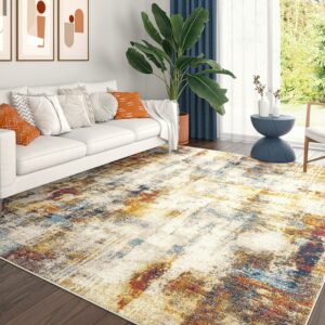 Chelsea Contemporary Abstract 5'3'' x 7'3'' Multicolor Polypropylene Indoor Area Rug, 5' x 7'