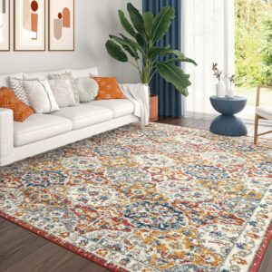 Chelsea Transitional Oriental 5'3'' x 7'3'' Multicolor Polypropylene Indoor Area Rug, 5' x 7'