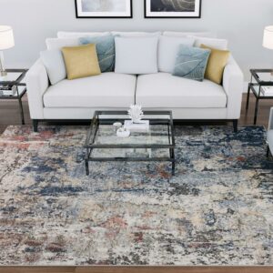 5x7 Modern Navy Area Rugs for Living Room | Bedroom Rug | Dining Room Rug | Indoor Entry or Entryway Rug | Kitchen Rug | Alfombras para Salas 5'3'' x 7'3''