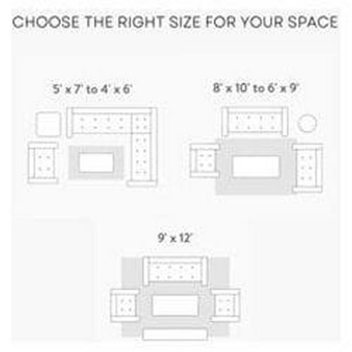 Bliss Rugs Transitional Diamond 5'3'' x 7'3'' White and Gray Polypropylene Indoor Area Rug, 5'3'' x 7'3'' - Image 3