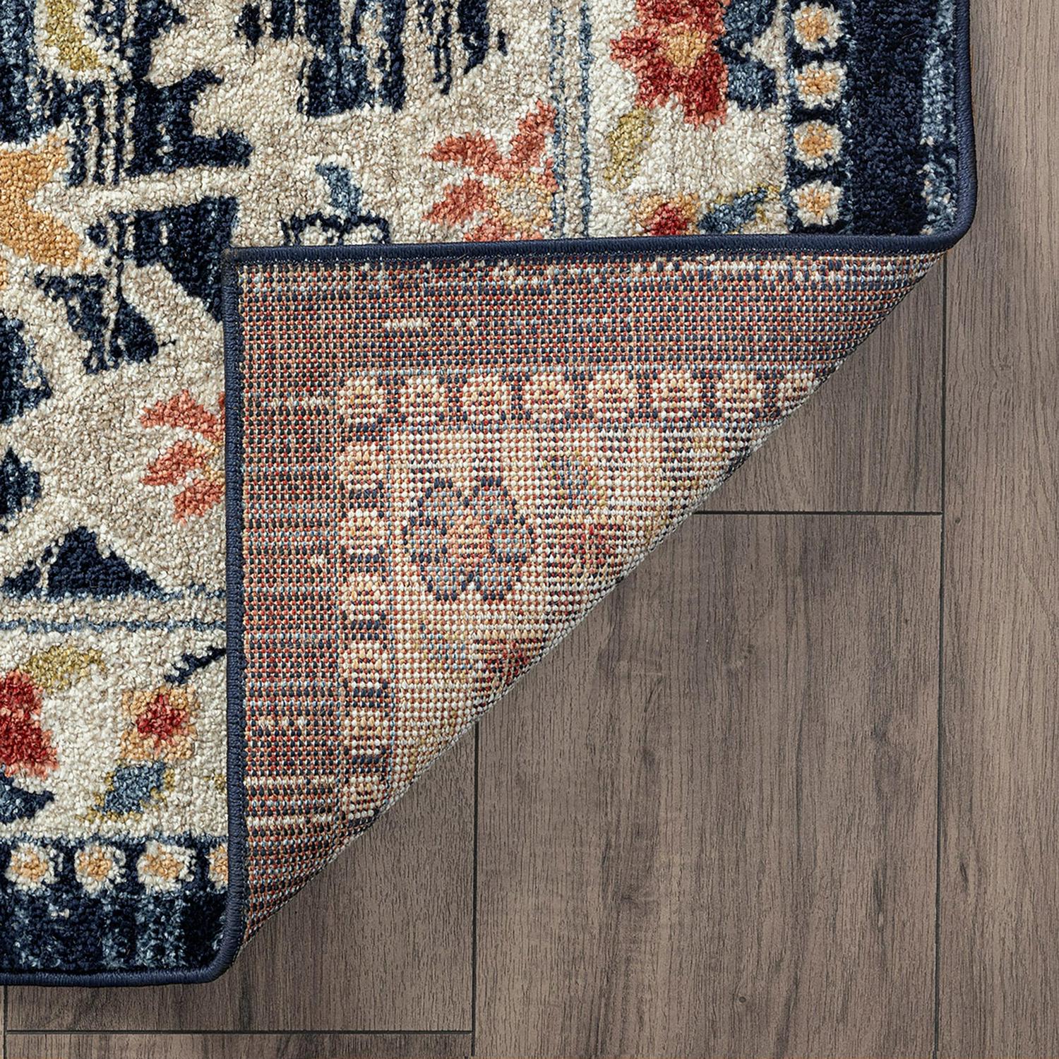 Bliss Rugs Perisan Area Rug, Medallion Indoor Rugs for Living Room, Dining Room, Bedroom | Navy, 5' x 8' (5'3''x7'3'') - Image 6